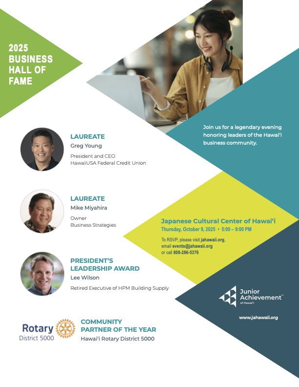 JA Hawaii 2025 Hall of Fame
